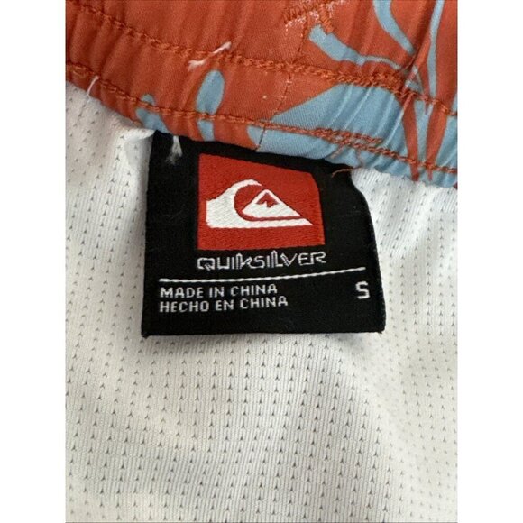 Quiksilver Men's S Brief Lined Board Shorts Hybrid Orange Tropical Inseam 6.5" - Picture 8 of 14